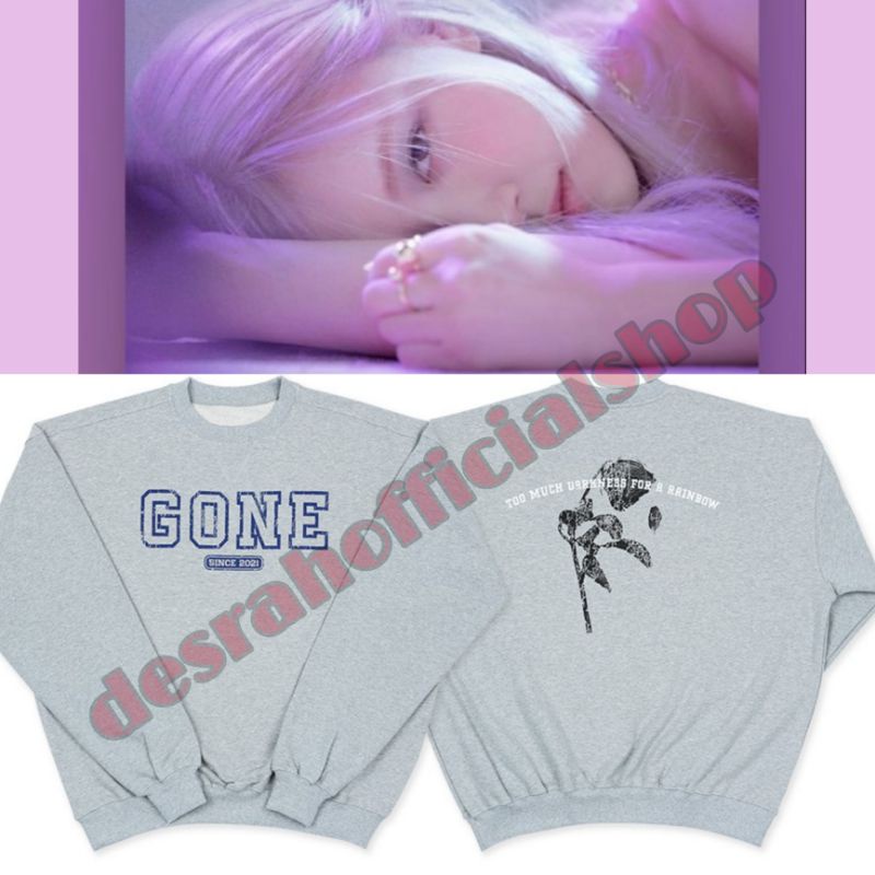 BLACKPINK ROSE GONE R スウェット トレーナー blackpinks-rose-merch-r-solo-