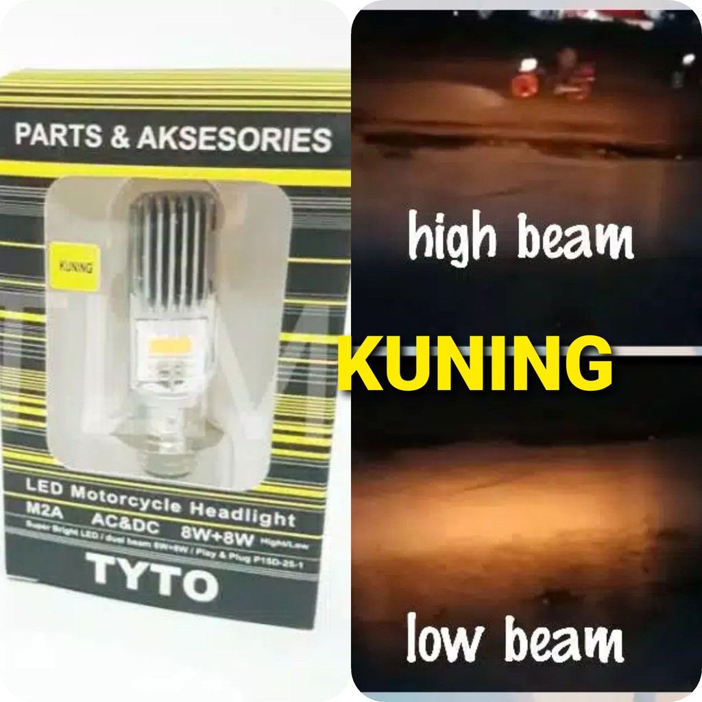 Jual Lampu Led Ayoto Kuning Ac Dc Depan Utama Hi Low High Lo Motor Socket H Sisi Universal