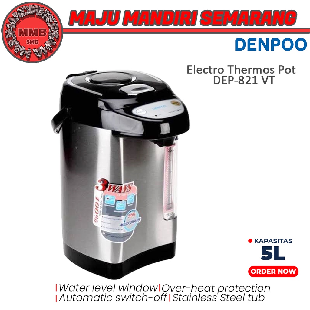 Jual DENPOO TERMOS LISTRIK POT 5 LITER - DEP 858 VT | Shopee Indonesia