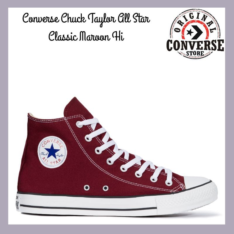 ORIGINAL CONVERSE CHUCK TAYLOR ALLSTAR MAROON HI M9613C UNISEX