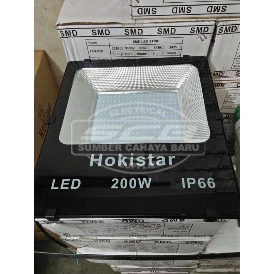 Jual Hokistar Flood Light Lampu Tembak Kap Sorot Led Smd 200 Watt