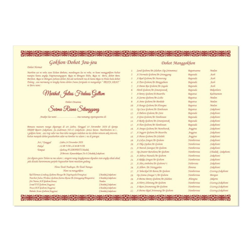 Jual Kartu Undangan Pernikahan Motif Batak | Shopee Indonesia