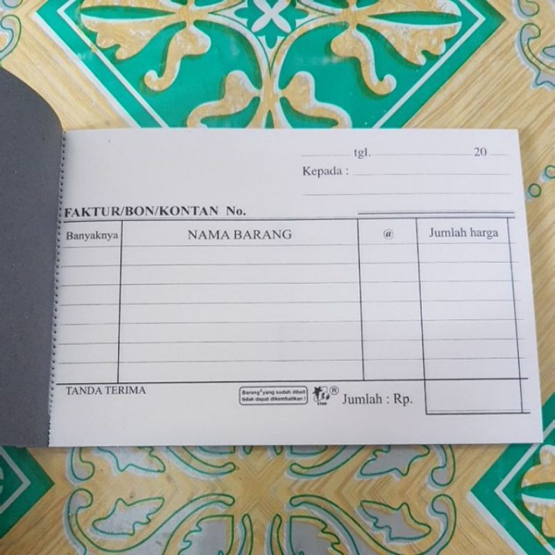 Jual Bon Nota Faktur NCR 2Ply Horizontal & Vertikal | per pcs | Shopee ...