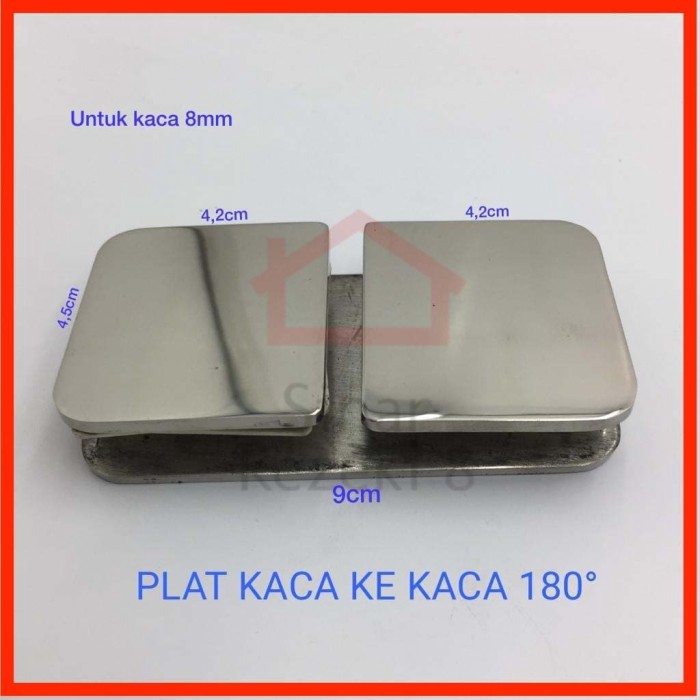 Jual Plat Konektor Penjepit Kaca Ke Kaca Derajat Glass Clip Jepit Shopee Indonesia