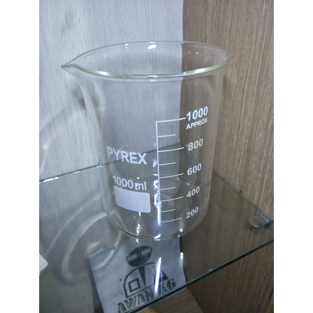 Jual Beaker Glass Gelas Beaker Kimia 1000ml Pyrex Shopee Indonesia 2365