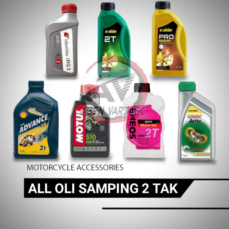 Jual Oli samping motor 2T Castrol Evalube pro Advance Eneos Idemetsu