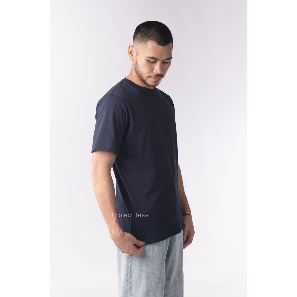 Jual Project Tees Basic Premium Kaos Polos - Navy | Shopee Indonesia