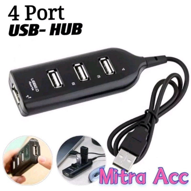 Jual Usb Hub 4 Port 2 0 High Speed 1m Penambah Port Usb For Pc Laptop