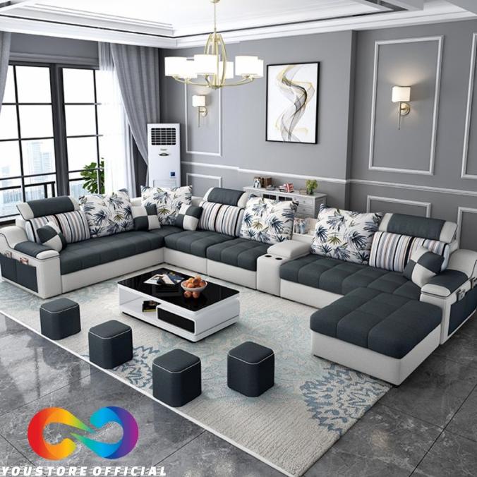 Jual SOFA HIGH QUALITY MODERN / SOFA LIVING ROOM TERBARU / SOFA U ...