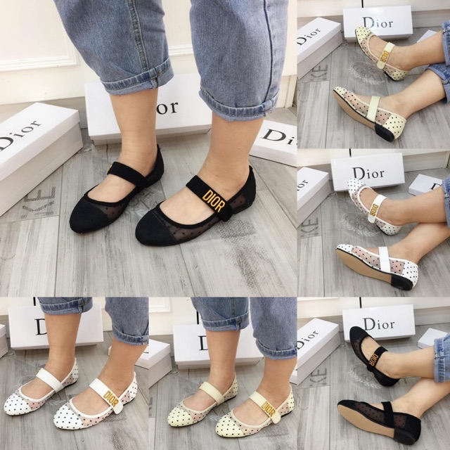 Jual Dior Baby D Ballet Dotted Flats S7 77 with Box Seprem Shopee Indonesia