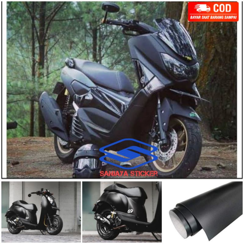 Jual STIKER SKOTLET MOTOR HITAM DOFF STIKER MOTOR HITAM DOFF STIKER