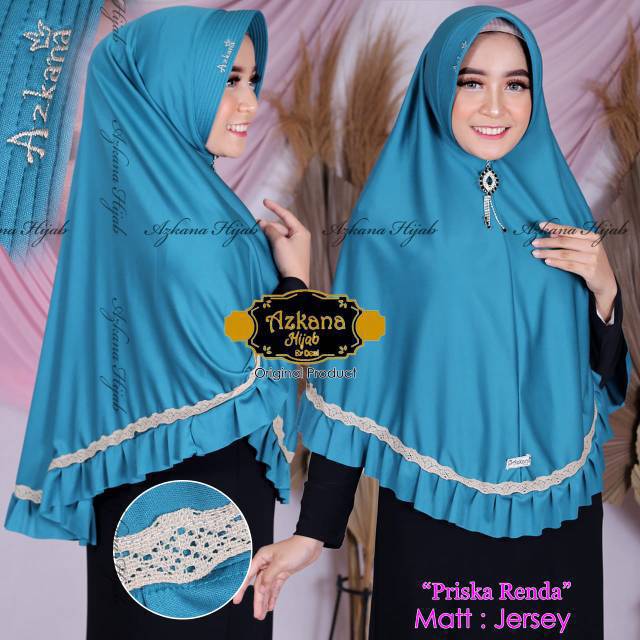 Jual Jilbab Jumbo Rampel Renda (Realpict) | Shopee Indonesia