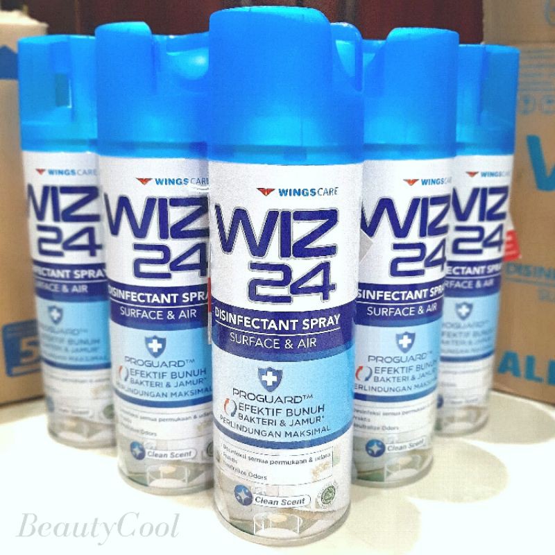 Jual Disinfektan Wiz24 WingsCare Disinfectant Wiz 24 Aerosol ...