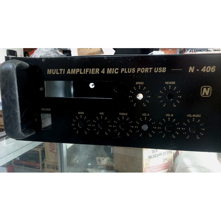 Jual BOX POWER AMPLIFIER PLUS 4 MIC USB N406 KUAT DAN BERKUALITAS ...