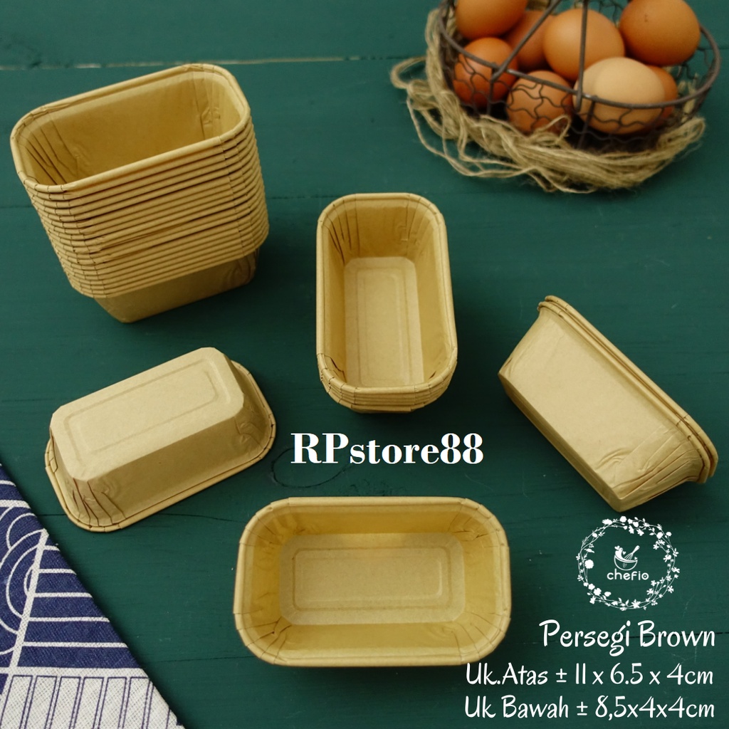 Jual Chefio Paper Cup Cupcake Case Persegi Kotak Kertas Muffin Roti Kue ...