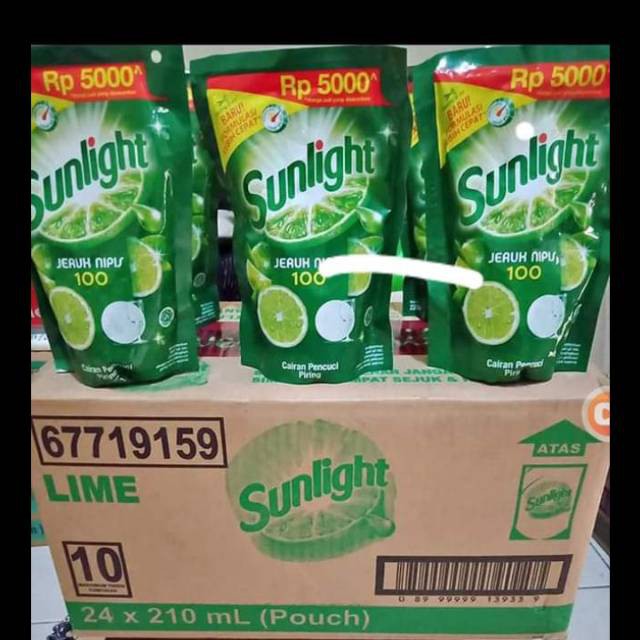Jual Sunlight 5000 210 ml isi 24 pcs /KARTON | Shopee Indonesia