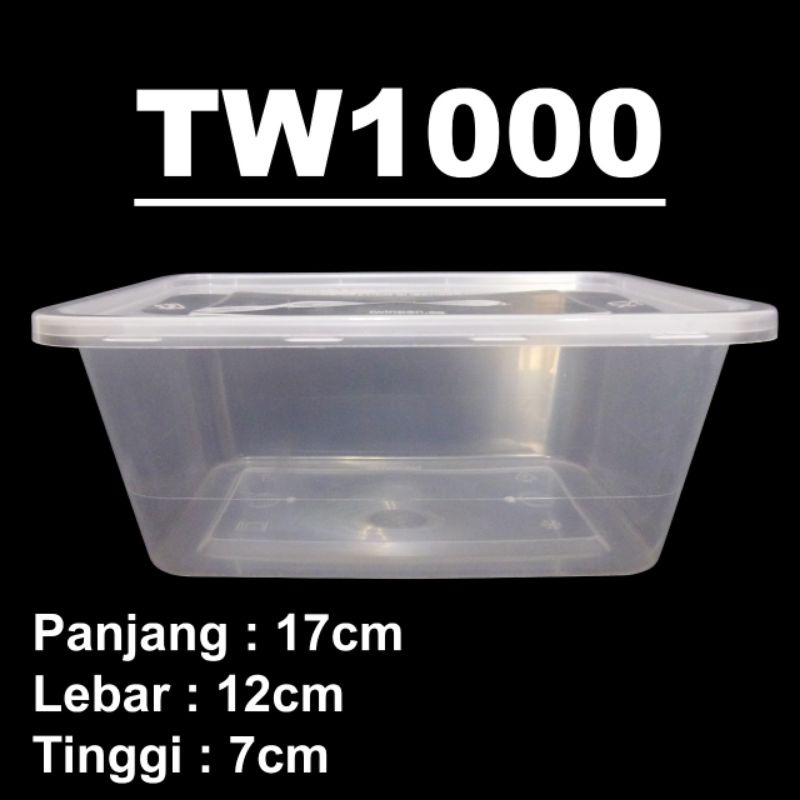 Jual Kotak Makan Plastik Thinwall Food Container Persegi Panjang