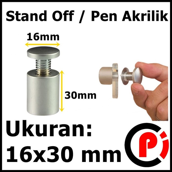 Jual Stand Off Standoff Pen Akrilik klan 16x30 mm Baut Display Acrylic ...