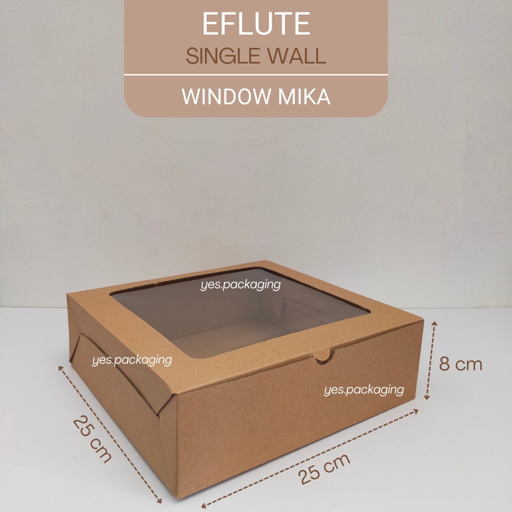 Jual [25x25x8cm] EFLUTE WINDOW Corrugated Box Dus Kotak Kemasan Cake ...