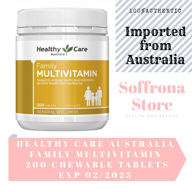 Jual Healthy Care Australia Family Multivitamin 200 Chewable Tablets