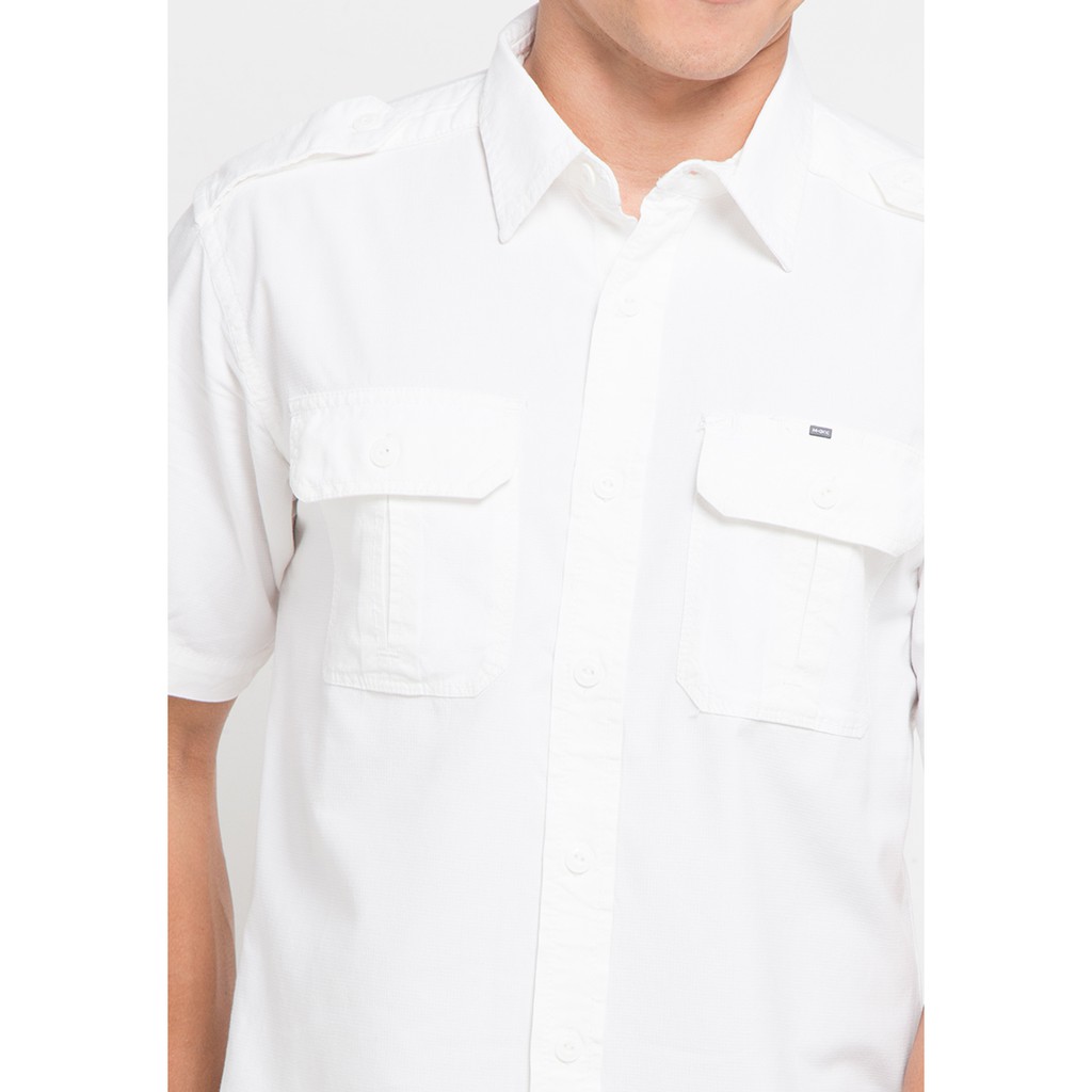 Jual Kemeja Lengan Pendek Asli MGee 3451C Ranger White | Shopee Indonesia