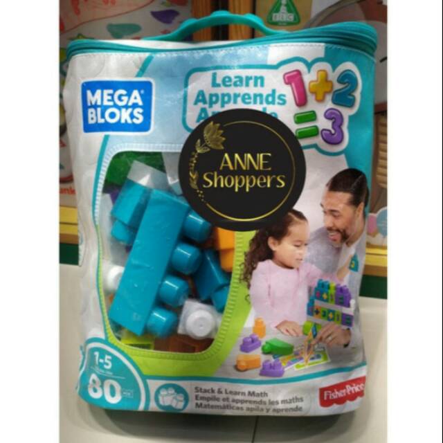 Jual (Mega Bloks) Stack & Learn Math Building Set | Shopee Indonesia