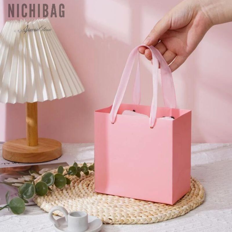 Jual LUXURY PINK GLOSSY PAPER BAG WEDDING GIFT BOX PAPER BAG