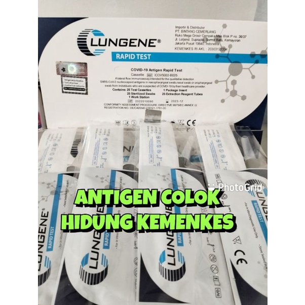 Jual Alat Test Swab Antigen Lungene Biru Akl Original Lengkap Set Exp