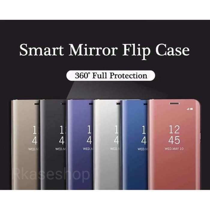 Custodia Flip Con Specchio Per Honor 70 Lite | Cover Intelligente 360° In PU E PC, Con Supporto E Finestra Di Visualizzazione, Colore Blu - 2