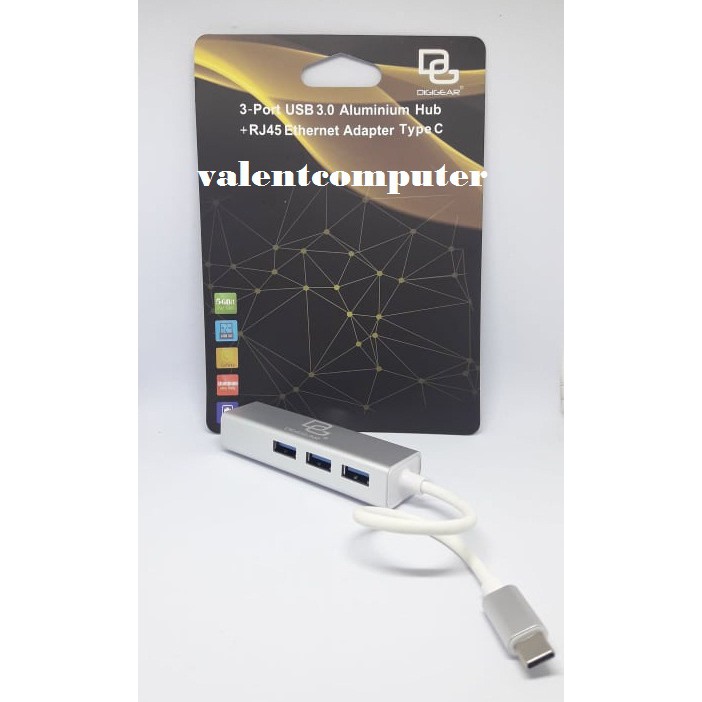 Jual Digigear Type-C to Usb Hub 3.0 + lan | Shopee Indonesia