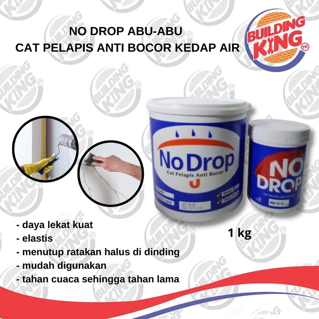 Jual Cat No Drop Abu 02 1 Kg Pelapis Anti Bocor 1kg Nodrop Galon Waterproof Shopee Indonesia 7029