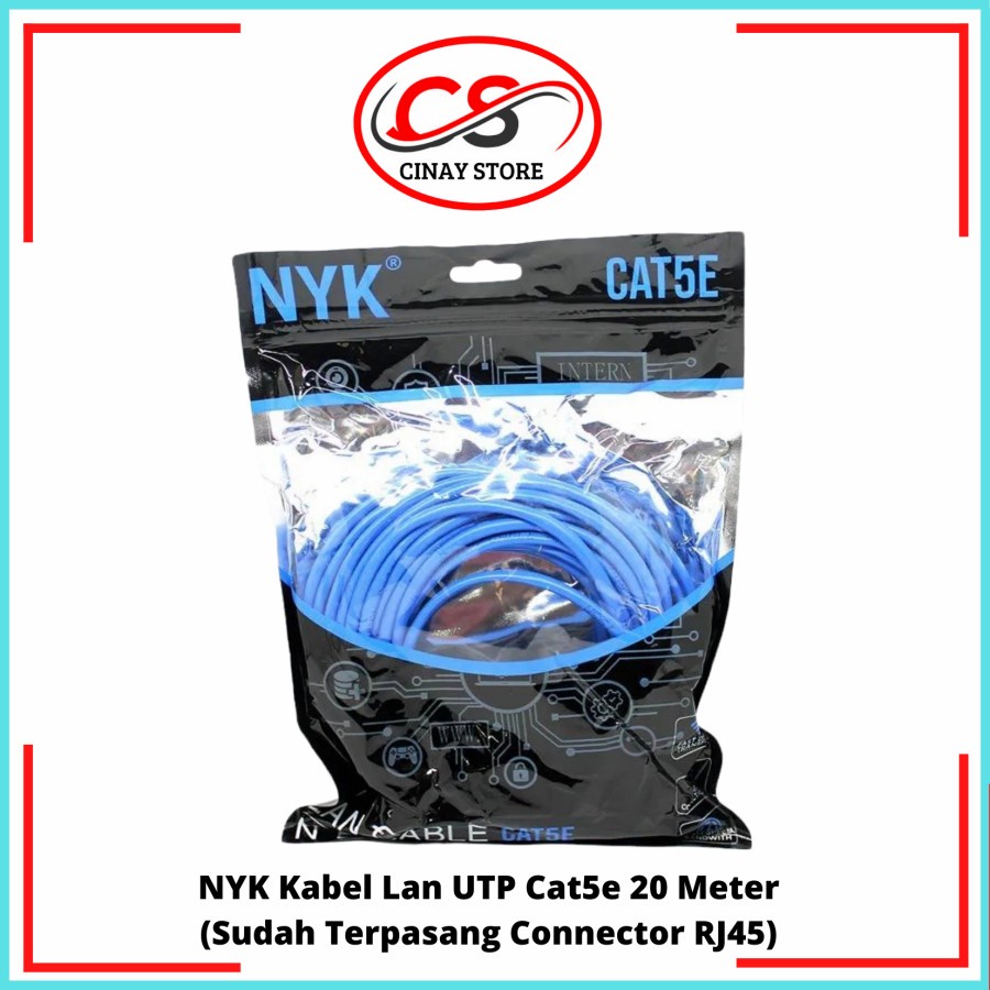 Jual Kabel Lan Utp Cat E M Internet Ethernet Cable Nyk Meter Shopee Indonesia