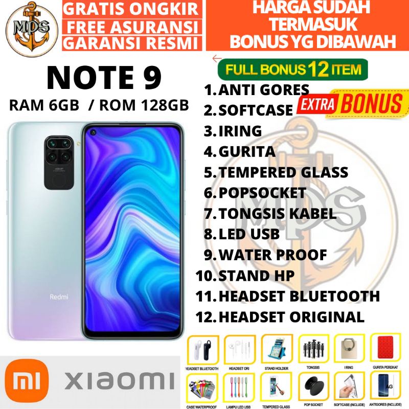 Jual XIAOMI REDMI NOTE 9 6/128GB RAM 6GB ROM 128GB GARANSI 1 TAHUN ...