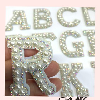 Pearl Rhinestone Letter Patches A-z Bling Rhinestone Letter Stickers  Glitter Rhinestone Alphabet Ap