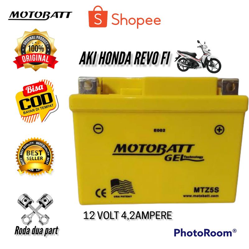 Jual AKI MOTOR HONDA REVO FI - MOTOBATT MTZ5S | Shopee Indonesia