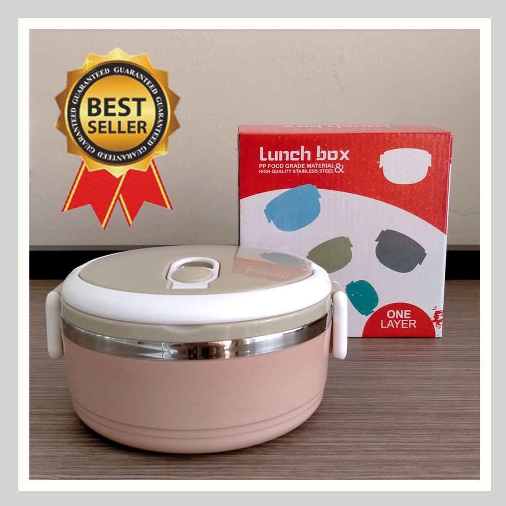Jual Rantang Stainless Steel 1 Susun Kotak Bekal Lunch Box Tahan Panas ...