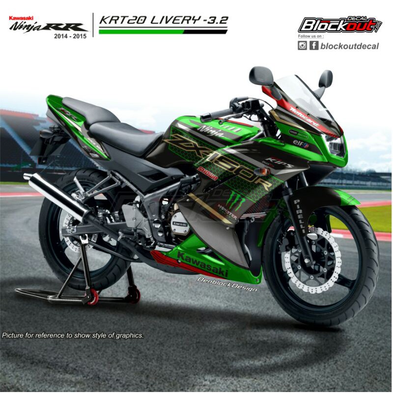 Jual Decal Ninja RR new KRT 20 Livery Blockoutdecal Sticker Striping ...