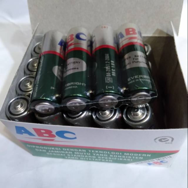 Jual Baterai AA ABC Hijau R6 C (per kotak / 24 pcs) | Shopee Indonesia