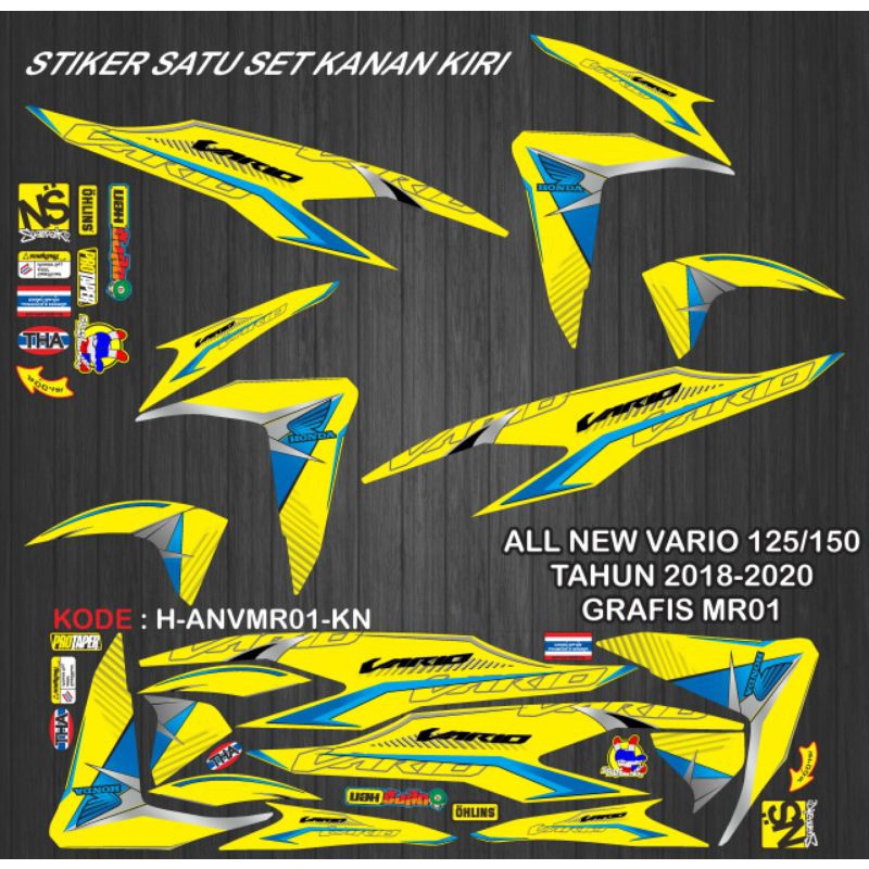Jual STIKER STRIPING DECAL VARIASI ALL NEW VARIO 125 / ALL NEW VARIO
