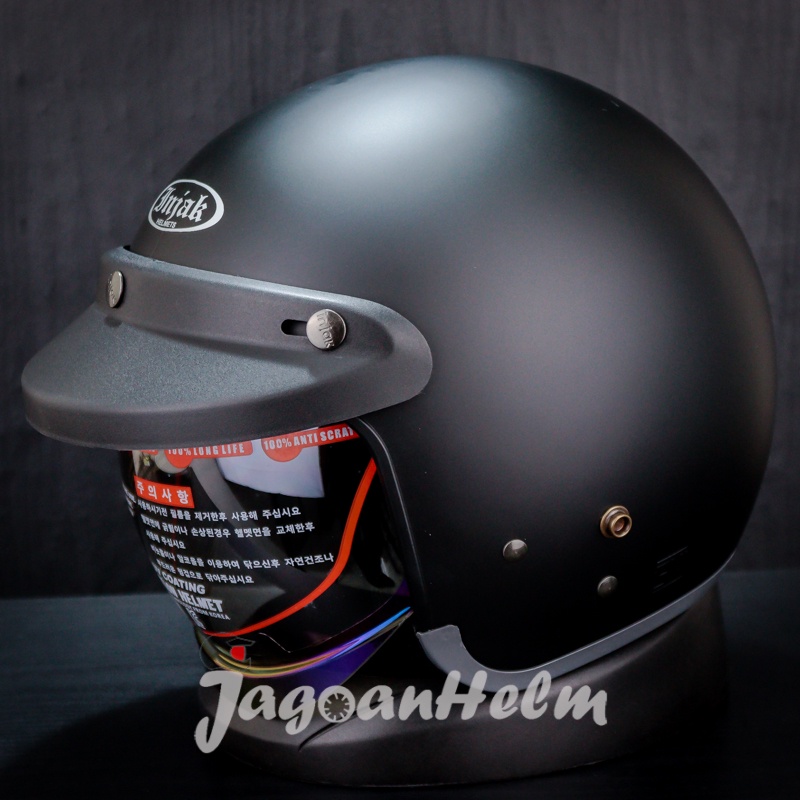 Jual HELM INJAK RETRO #06 SOLID | BLACK DOFF | BOGO CLASSIC | Shopee ...