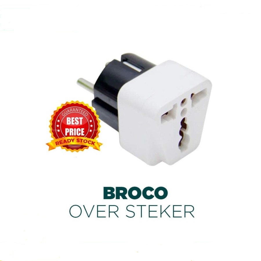 Jual OVER STEKER BROCO 13910 ADAPTOR KAKI 3 KE 2 TRAVEL ADAPTER ...