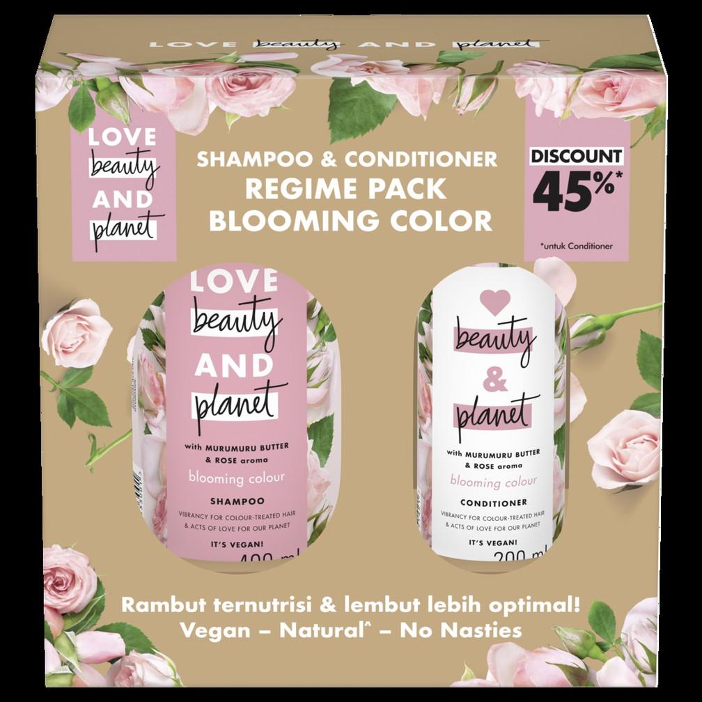 Jual Love Beauty &amp; Planet Shampoo &amp; Conditioner Regime Pack Blooming ...
