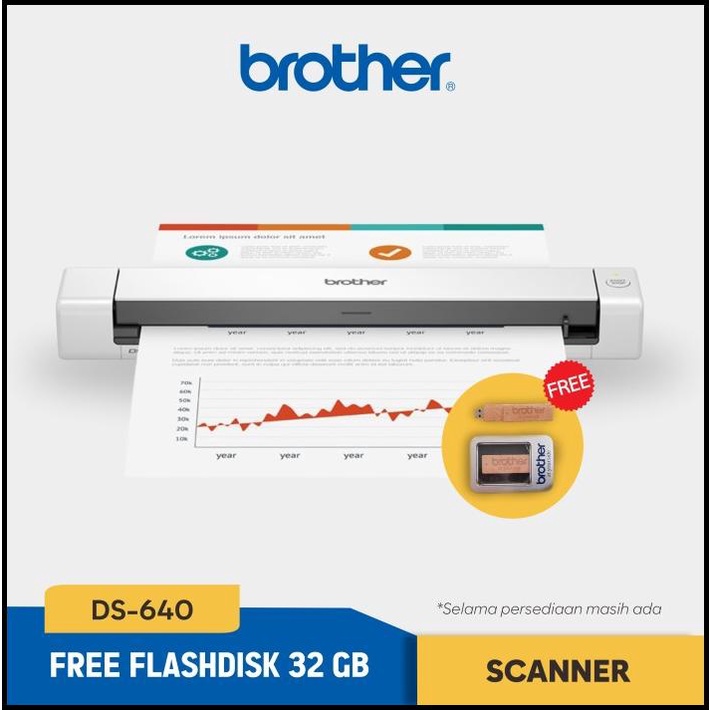Jual Brother Scanner Ds640 Compact Mobile Document Ds640 Shopee