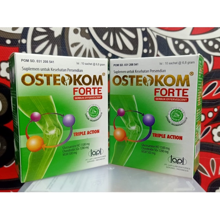 Jual GCM OSTEOKOM FORTE (BOX 10 SACHET) Glucosamine Chondroitin MSM