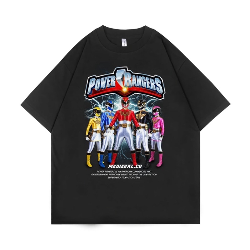 Jual MEDIEVAL | T-SHIRT Power Rangers VINTAGE | BOOTLEG | OVERSIZE ...