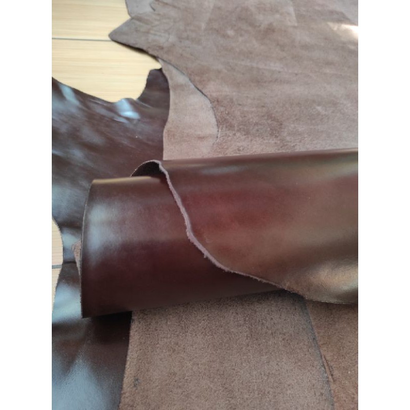 Jual Kulit Sapi Pull Up warna Coklat Klasik | Shopee Indonesia