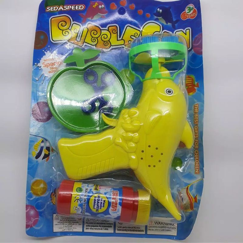 Jual dolphin lumba lumba Bubble Gun 5 Lubang Pistol Gelembung Bola ...