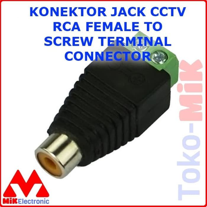 Jual KONEKTOR JACK CCTV RCA FEMALE TO SCREW TERMINAL CONNECTOR Shopee