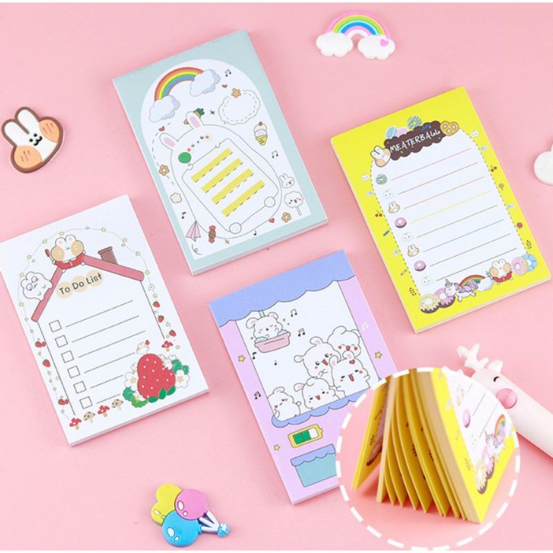 Jual Sticky Notes Rabbit House Memo Tempel Korea Post it Bunny Note ...