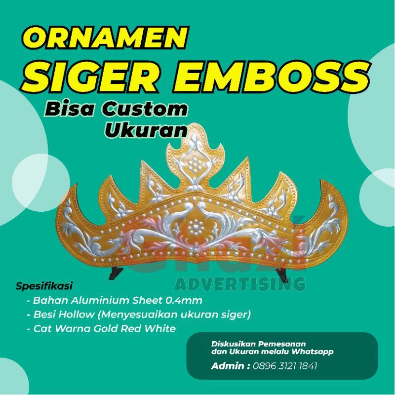 Jual Ornamen Siger Embos Untuk Toko, Ruko, Sekolah, Instansi, Kantor ...